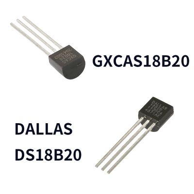 3 পিন তাপমাত্রা সেন্সর DS18B20 প্রোগ্রামযোগ্য রেজোলিউশন 1- ওয়্যার ডিজিটাল থার্মোমিটার GXCAS18B20 9-12 বিট TO-92